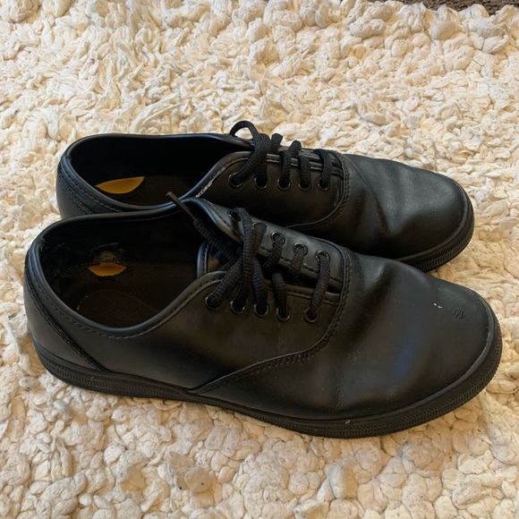 Tread safe Unisex Non Slip Black Leather Lace Up shoes 8.5 in Women’s - Picture 2 of 4